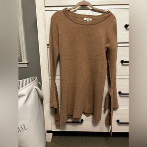 Madewell xs camel colored sweater dress